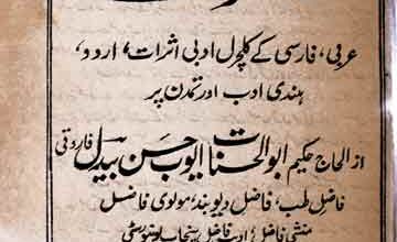 تاثرات (عربی، فارسی کے کلچرل ادبی اثرات، اردو ہندی ادب اور تمدن پر) 10 Tassurat